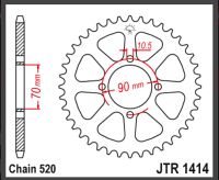JT Bagkædehjul - JTR1414.43