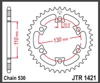 JT Bagkædehjul - JTR1421.40, STEEL
