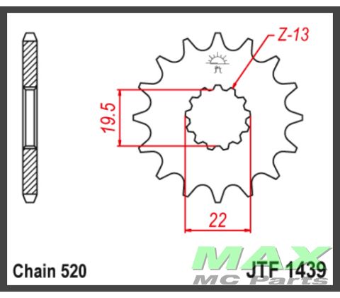 JT Fortandhjul - JTF1439.13