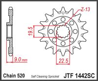 JT Fortandhjul - JTF1442SC RMZ250 13-20
