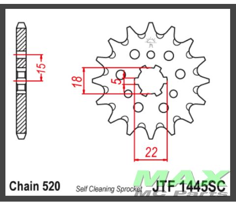 JT Fortandhjul - JTF1445.12SC SELF CLEAN