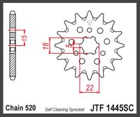 JT Fortandhjul - JTF1445.12SC SELF CLEAN