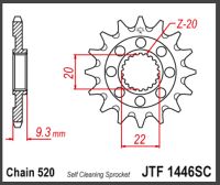 JT Forkædehjul - JTF1446.13SC KX250F KXF