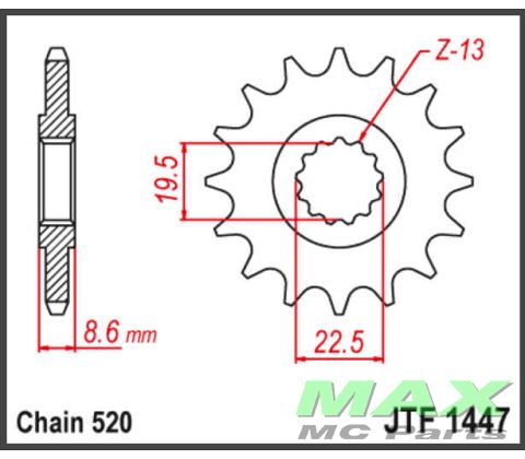 JT Forkædehjul - JTF1447.14 RB GSX250R