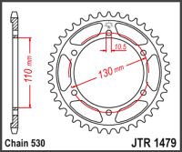 JT Bagkædehjul - JTR1479.47 YAMA YZF-R1