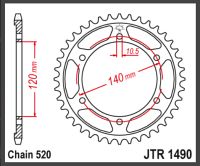 JT Bagkædehjul - JTR1490.42 EN500C