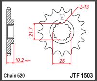 JT Forkædehjul - JTF1503.12