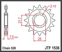 JT Forkædehjul - JTF1536.14 KSF450 ZX6R