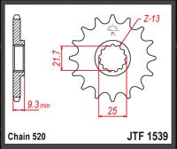 JT Fortandhjul - JTF1539.14 NINJA300/400