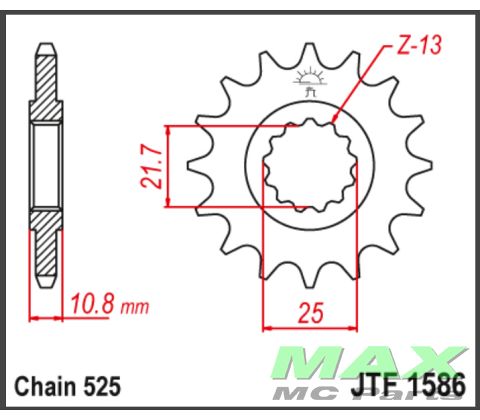 JT Fortandhjul - JTF1586.15 YZF-R6 05-24