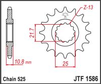 JT Fortandhjul - JTF1586.15 YZF-R6 05-24