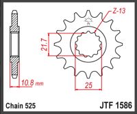 JT Fortandhjul - JTF1586.16 YZF-R6 05-24