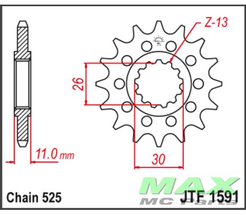 JT Fortandhjul - JTF1591.15  XTZ700 XTZ6