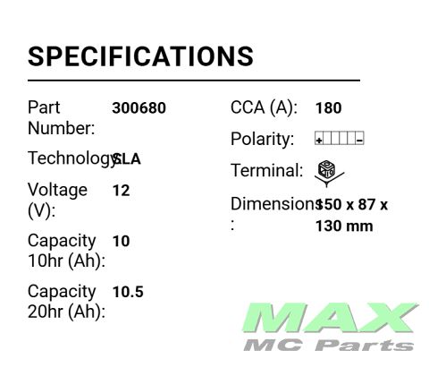 BS BATTERI *SLA* BTX12-BS/YTX12-BS