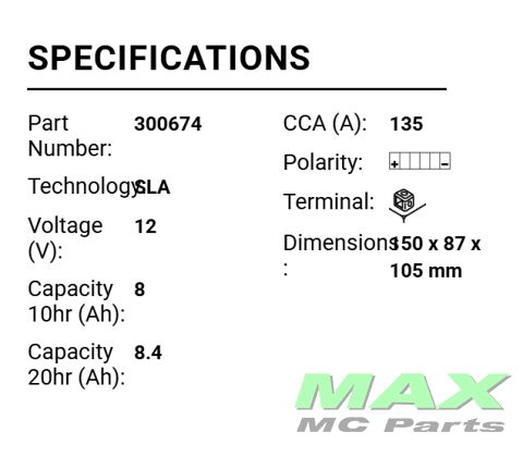 BS BATTERI *SLA* BTX9-BS/YTX9-BS