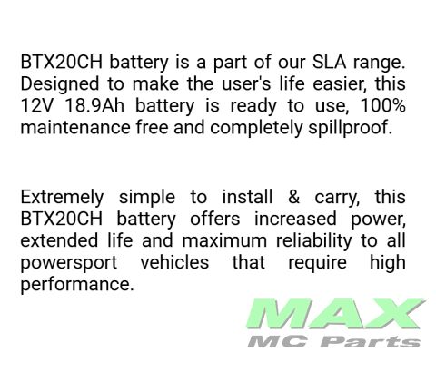 BS BATTERI *SLA* BTX20CH-BS/YTX20CH-BS