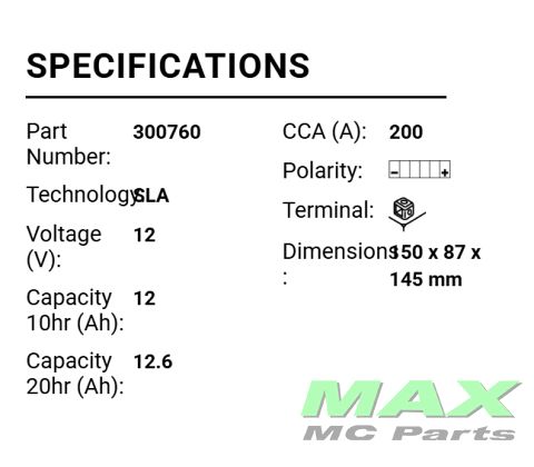 BS BATTERI *SLA* BTX14L-BS/YTX14L-BS