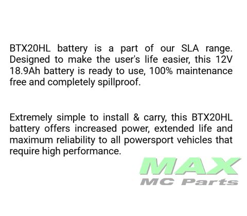 BS BATTERI *SLA* BTX20HL-BS/YTX20HL-BS