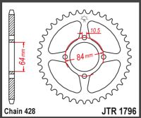 JT Bagkædehjul - JTR1796.51
