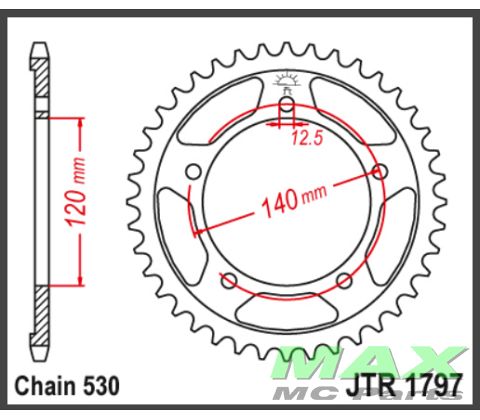 JT Bagkædehjul  JTR1797.41 GSX1400 01-09