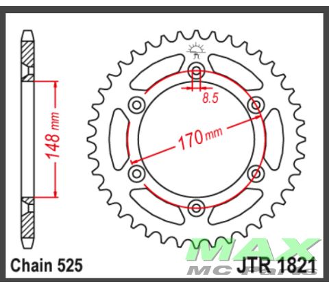 JT Bagkædehjul - JTR1821.47