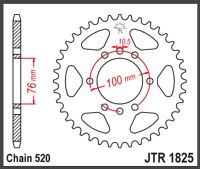 JT Bagkædehjul - JTR1825.45 DR500S 81-85