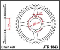 JT Bagkædehjul - JTR1843.54, STEEL 