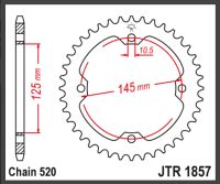 JT Bagkædehjul - JTR1857.38 YFM RAPTOR