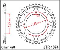 JT Bagkædehjul - JTR1874.56T XVS250
