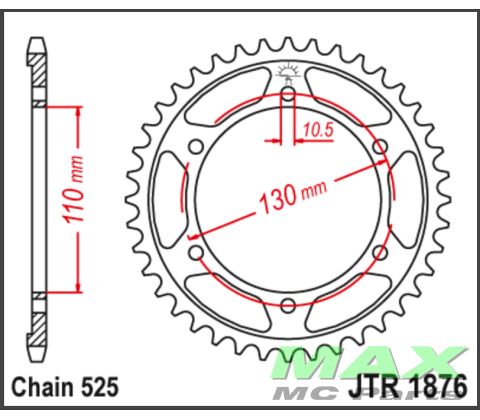 JT Bagkædehjul - JTR1876.47 GSX8S
