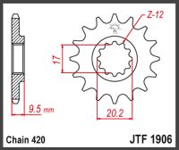 JT Fortandhjul - JTF1906.12 KTM