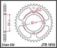JT Bagkædehjul - JTR1910.32, STEEL