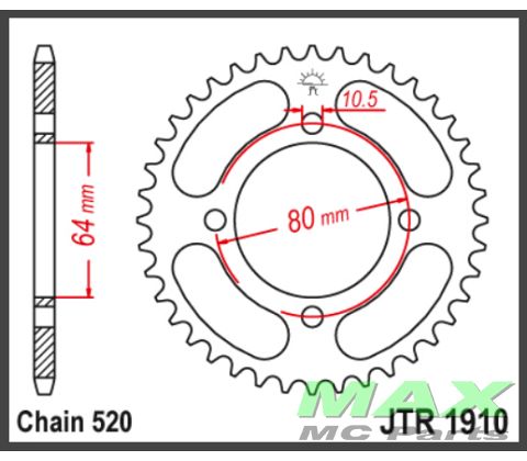 JT Bagkædehjul - JTR1910.32, STEEL