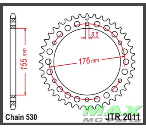 JT Bagkædehjul - JTR2011.45 TRIUMPH