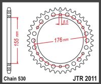 JT Bagkædehjul - JTR2011.45 TRIUMPH