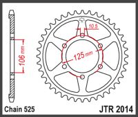 JT Bagkædehjul JTR2014.37 TRIUMPH T120