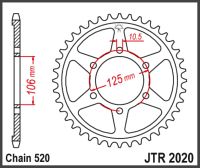 JT Bagkædehjul JTA2020.41 TRIUMPH