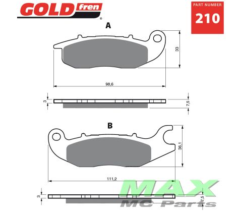 Gold-Fren Bremseklodser