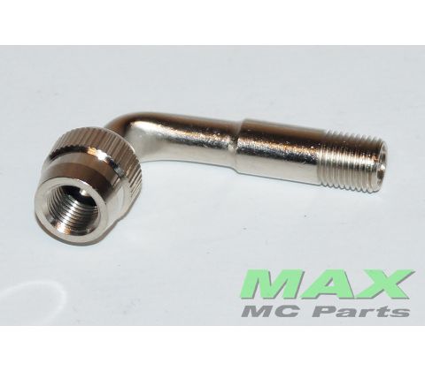 Forlænger til ventil 90gr metal.- Vinkel