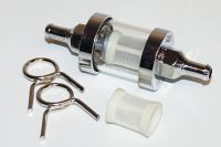 Benzinfilter CHROM/GLAS Ø 8MM