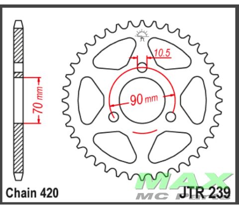 JT Bagkædehjul - JTR239.40
