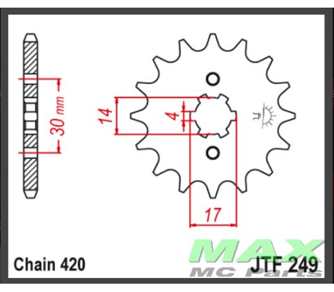 JT Forkædehjul - JTF249.15 MSX125 13-22