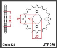 JT Fortandhjul - JTF259.15
