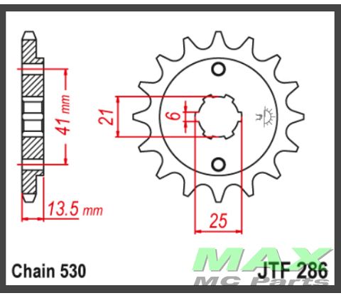 JT Fortandhjul - JTF286.15 VF500F 84-87
