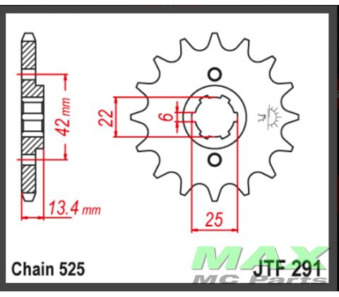 JT Fortandhjul JTF291.17T CB350 CMX450