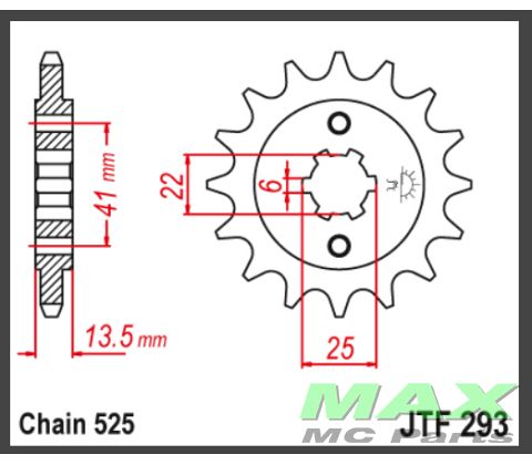 JT Fortandhjul - JTF293.15 XL600 TRANSAL