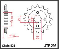 JT Fortandhjul - JTF293.15 XL600 TRANSAL
