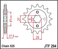 JT Fortandhjul - JTF294.15 CBR400 VFR400