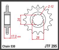 JT Fortandhjul - JTF295.15 CBR600 87-96