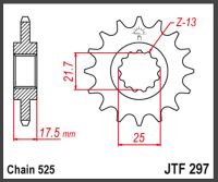 JT Fortandhjul - JTF297.16 CBR400R RVF40